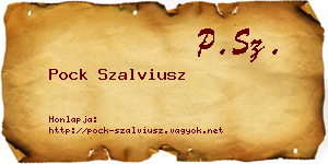 Pock Szalviusz névjegykártya